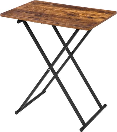 Bijzettafels - Klaptafels - Bank en stoel - In hoogte verstelbaar - 60 x 40 x 60 cm - Rustiek bruin