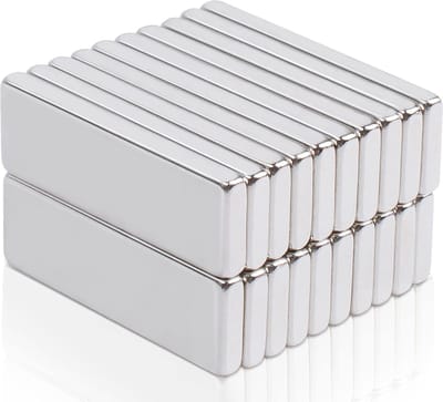 20 Stuks Rechthoekige Neodymium Magneten - Supersterk voor Keuken en Kantoor - 30x10x3 mm