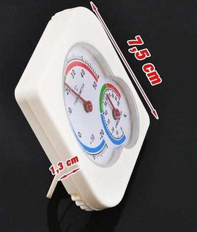 Thermometer/Hygrometer Analoog - Analoog Thermometer en Hygrometer in 1 - Binnen en Buiten – wit
