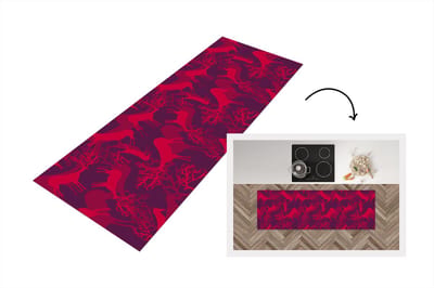 Keukenloper - Loper keuken - Hert - Patroon - Kleuren - 150x50 cm - Keukenloper vinyl