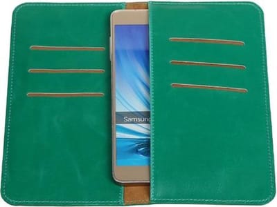 Groen Pull-up Large Pu portemonnee wallet voor Samsung