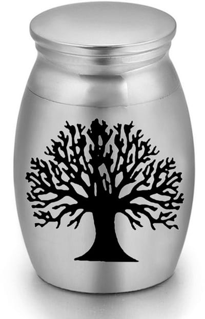 Elegante Mini Urn - 15 ML - 25*16mm - Urn - Mini Crematie Urn - As Urn - Voor Huisdieren, Honden, Katten of Menselijk As - Crematie As - Mini Urn - Hemelboom