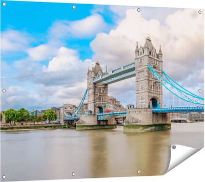 Gards Tuinposter Tower Bridge in Londen - 120x90 cm - Tuindoek - Tuindecoratie - Wanddecoratie buiten - Tuinschilderij