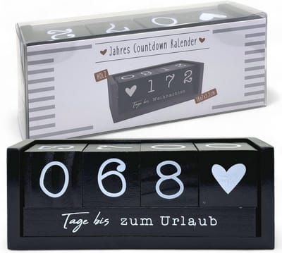 Jaren Countdown Kalender van Hout - Permanente Tafelkalender met Decoratieve Kubussen - Aftellen tot 432 Dagen voor Speciale Gelegenheden