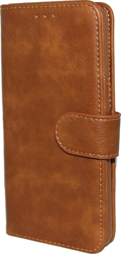 HB Hoesje Geschikt voor Samsung Galaxy A12 - Bruin - Luxe Kunstlederen Portemonnee Book Case