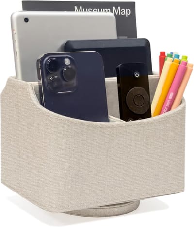 Bureau Organizer - Opberger Bureau - Kantoor Organiseren - 360 Graden Draaibaar - 14.5 x 17.5 cm - Beige Textuur