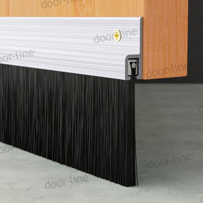 Stripborstel met h-profiel | Voor afdichting van kieren, recht profiel | Lengte: 1000 mm | Zichtbare haarlengte: 60 mm | Totale hoogte: 94 mm