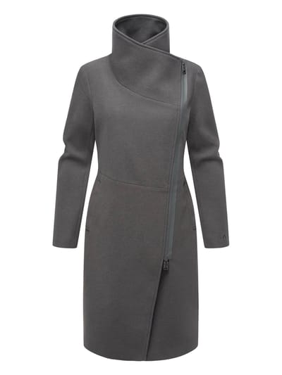 Navahoo Samtrose dames overgangsmantel met opstaande kraag – elegant & modern