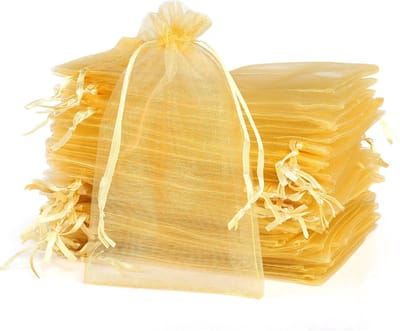 Dailygoods- Sieradenzakjes 120 stuks - Organza zakjes 10 x 15 cm - Cadeautasjes - Papieren zakjes - Decoratieve zakjes - Lichtgewicht en stevig - Cadeauzakjes