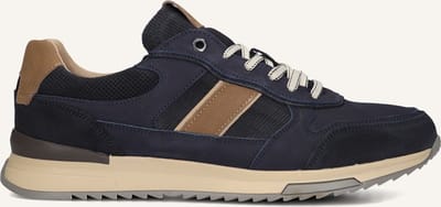 Mazzeltov Zagreb Sneakers Heren - Leren Sneaker - Blauw - Maat 40