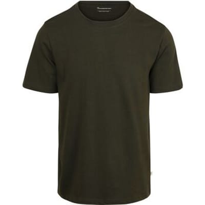 KnowledgeCotton Apparel T-shirt Olive - Maat XL - Heren - Casual T-shirts