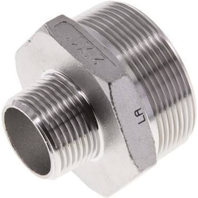 R 2'' x R 1'' RVS Borstnippel 16 Bar - FL2S-M-SH-200R-100R