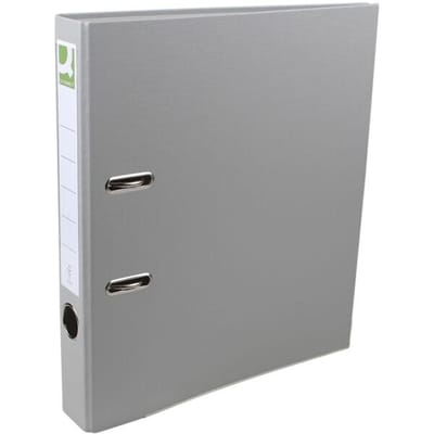 Q-CONNECT ordner, voor ft A4, uit PP en papier, met beschermrand, rug van 5 cm, grijs