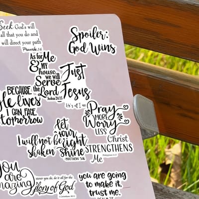 VANDAAG VERZONDEN - Stickers - 51 Stuks - Christelijk - Bible Journaling - Bijbel - Jezus