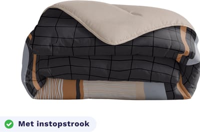 Zelesta Royalbed Blue Stripes 200x200 - Dekbed zonder overtrek - met Instopstrook - Wasbaar dekbed met Vaste Overtrek - All year zomerdekbed & winterdekbed