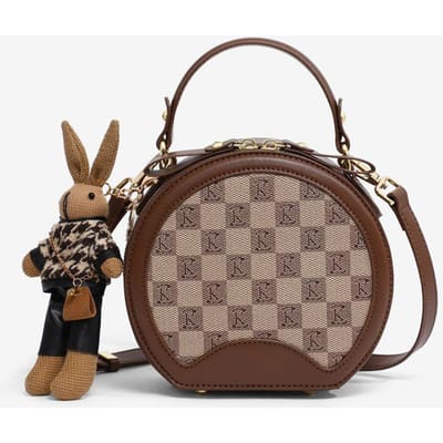 Damestas Enkele Schouder Crossbody Dragen Kleine Ronde Tas Licht Luxe Verjaardag 38 Vrouwendag Cadeau Godinnenfestival gray