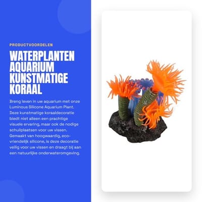 Waterplanten Kunstmatig - Decoratie Aquarium - Siliconen Planten - Hoge Simulatie - Natuurlijke Uiterlijk - Afmetingen 6x5x8 cm - Aquariumdecoratie