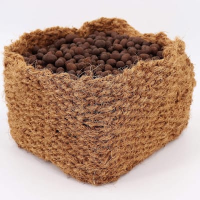 2x Natuurlijke Kokos Plantenmand voor Vijverplanten (20x20x15 cm) - Voor Oever en Water