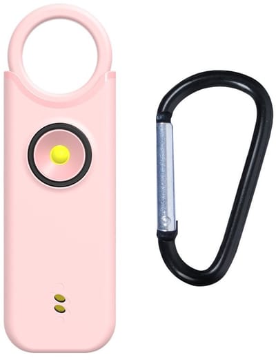 Persoonlijk Veiligheidsalarm Roze – 135 dB Zelfverdedigingsalarm met LED Licht – Draagbaar & Oplaadbaar – Sleutelhanger Alarm voor Vrouwen, Kinderen & Ouderen – Veiligheid onderweg, hardlopen & reizen