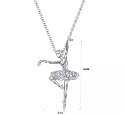 Akyol - ballerina ketting-collier- ketting met hanger - ballet -ballet ketting - ballerina ketting - danseres -valentijn cadeau voor haar -ketting voor vriendin cadeau voor haar- – 1 ketting – hanger