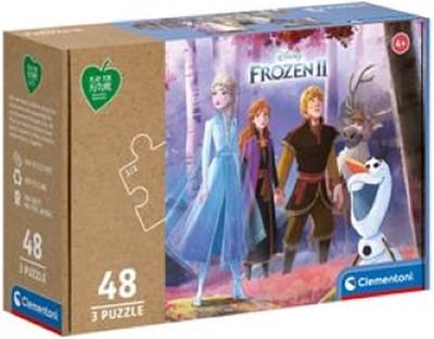 Clementoni Frozen 2 Puzzel 3x48 Stukjes - Frozen Puzzel - Legpuzzels - Puzzels Kinderen - 27 x 19 cm - Vanaf 5 Jaar