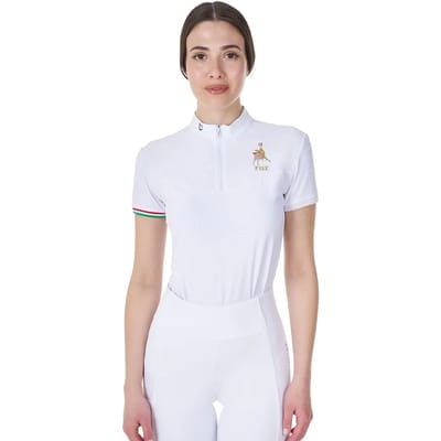 Vrouwenwedstrijd polo van stretchmateriaal Equestro X Fise