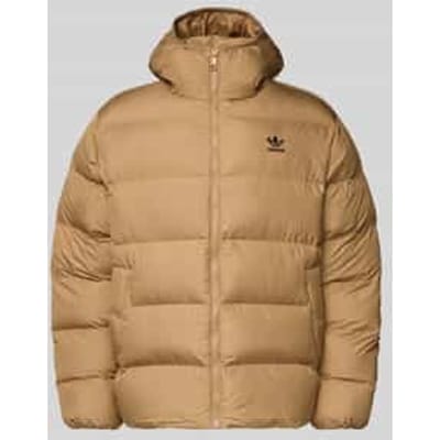 Regular fit gewatteerd jack met logostitching, model 'Commercial'