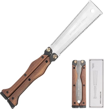 Japanse Handzaag - Dubbelzijdig Opvouwbaar - Klusser Tuin - SK85 Gereedschapsstaal - 15x7x30cm 500g