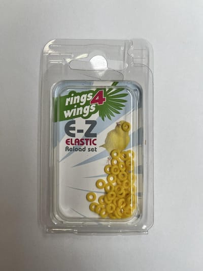 Plastic elastische ringen 3 mm geschikt voor E-Z ringpistool - geel - Vogelringen kanarie