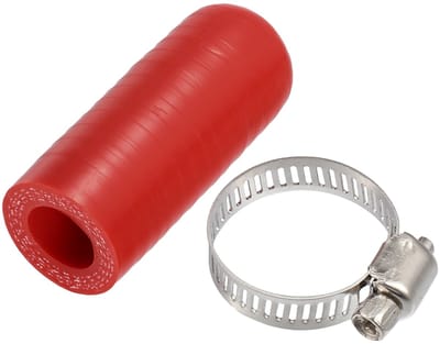 Dailygoods- Koelvloeistofdop Universele Pasvorm - Silicone/Metaal - Binnendiameter 16mm - Buitendiameter 28mm - Lengte 67mm - Max. Temperatuur 200°C