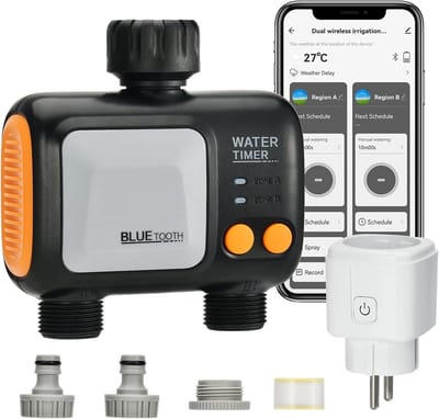 Irrigatiecomputer Wifi - Slimme Tuin Timer - Automatisch Water Geven - Twee Uitgangen - 122 x 55 x 126 cm