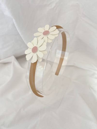 Diadeem Madelief - Oud Roze - Haarbandje met Bloemen - Haarbanden voor Meisjes - Haaraccessoires voor Kinderen