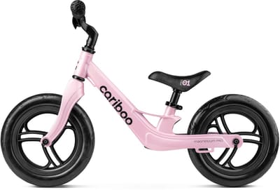 Cariboo Magnesium Pro - Loopfiets - Vanaf 2 jaar - voor Jongens en Meisjes - 12 inch - Roze - Anti-lek EVA Banden - Verstelbaar Stuur en Zadel