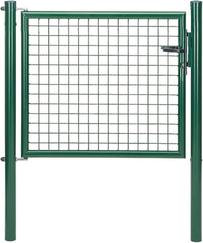 Tuinpoort Enkele Poort - Hekwerk Poort - Afsluiten Tuin - Staal Kunststof Gecoat - 100x75cm - Groen