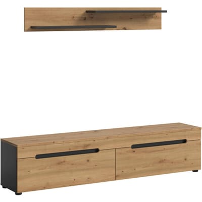 Canu Lowboard + Wallboard staand-hangend Artisan NB Basaltgrijs NB Abs. Artisan NB - 33x170x38cm