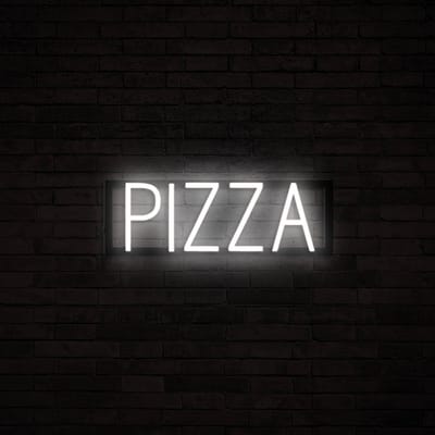 PIZZA - Lichtreclame Neon LED bord verlicht | SpellBrite | 44,71 x 16 cm | 6 Dimstanden & 8 Lichtanimaties | Reclamebord neon verlichting