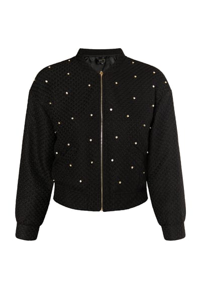 Faina Boucé jasje met strass steentjes Dames zwart