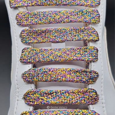 Beste Glitter - Glitter veters - Veters feestdagen - Veters 120 cm - Glitter veters multicolor - Feest - Cadeau - Glitterveters-Kerst
