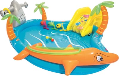 Kinderzwembad met Glijbaan - Waterspeelcentrum Zuidzee 280 x 257 x 87 cm - Ideaal voor zomerpret in de tuin