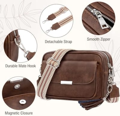 Vintage Crossbody Tas voor Dames - Praktisch en Stijlvol
