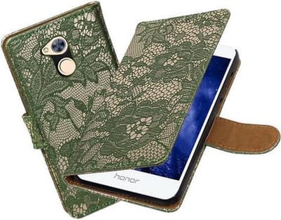 BestCases.nl Huawei Honor 6A Lace booktype hoesje Donker Groen