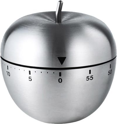 Eierwekker van 60 minuten, keukentimers voor koken, opwindtimer van 0-60 minuten, timers voor in de klas, visuele timer voor kinderen, mechanische eivormige timer voor sauna's en hardgekookte eieren (fruitvorm)
