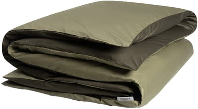 Yumeko dekbedovertrek katoensatijn dubbelzijdig olive 140x200 (zonder slopen) - Bio, eco & fairtrade