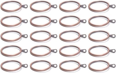 Metalen Gordijnringen - Gordijn Hanger - Gordijnen Ophangen - Krasbestendig en Slijtvast - 45mm - Rood Brons