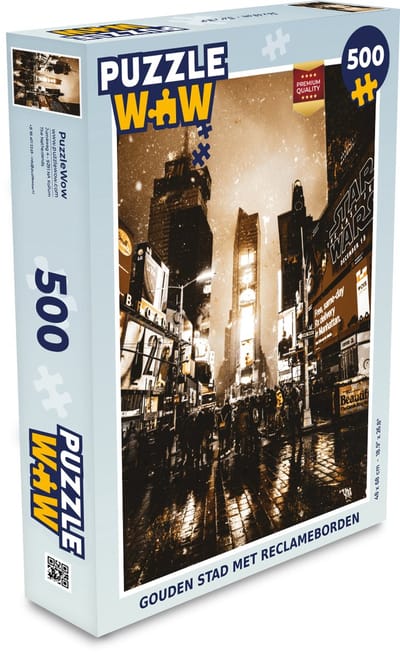 Puzzel Gouden - Stad - Mensen - Legpuzzel - Puzzel 500 stukjes