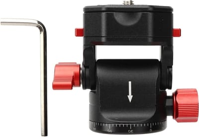 Professionele Fluid Head voor Statief, 360 Graden Draaibare Pan Tilt Hoofd voor DSLR Camera's, Geschikt voor Monopod en Slider met een Draagvermogen tot 3kg