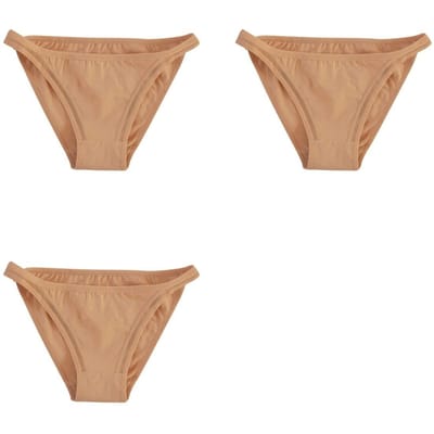 3 Stuks/Set Katoenen Slipjes Dames Lage Taille Slips Vrouwelijk Ondergoed Sexy Lingerie Comfortabele Braziliaanse Slipjes Ademend Ondergoed M-XL XL&3PCS brown