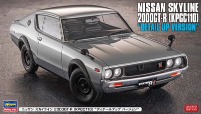 Hasegawa Modelbouwpakket Auto - 52406 Nissan Skyline 2000GT-R - KPGC110- Detail Up Version - Auto Plastic - 1:24 - Modelbouw
