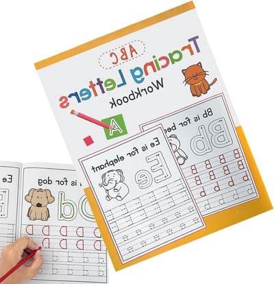 Handschrift Werkboek - Schrijf Oefeningen - Vroeg Leren - Interactieve Tracering - A4 Formaat - Meerkleurig