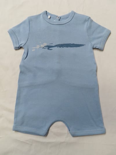 Petit Bateau - Combi kort - Jongens - Bleek blauw - 24 maand 86